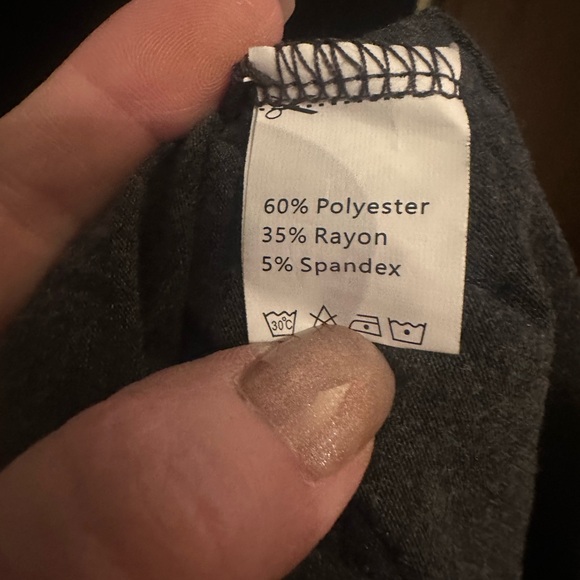 Plus Size 3X gray lightweight floral tee shirt NWOT - Picture 5 of 6